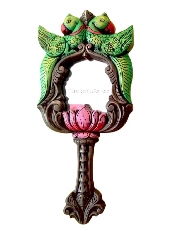 Dual Parrot Hand Mirror