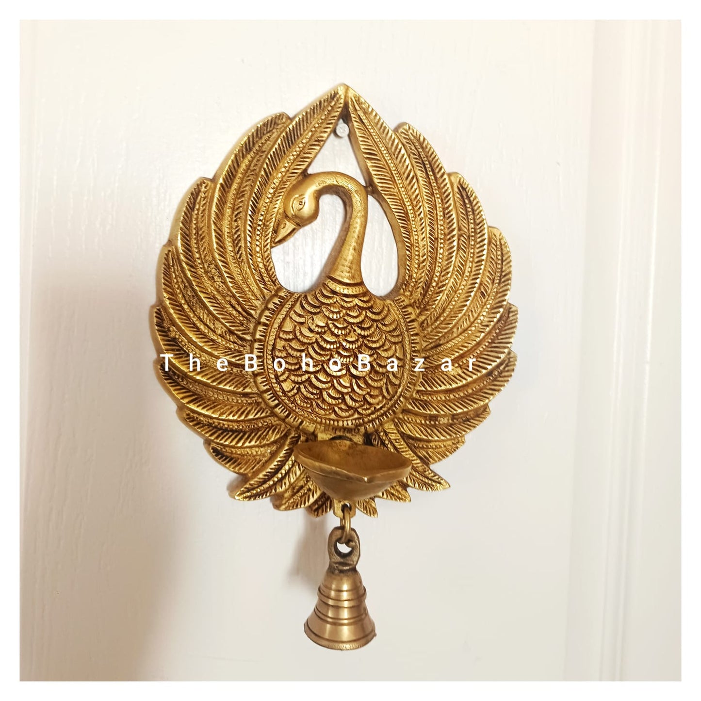 Swan Wall Bell Diya