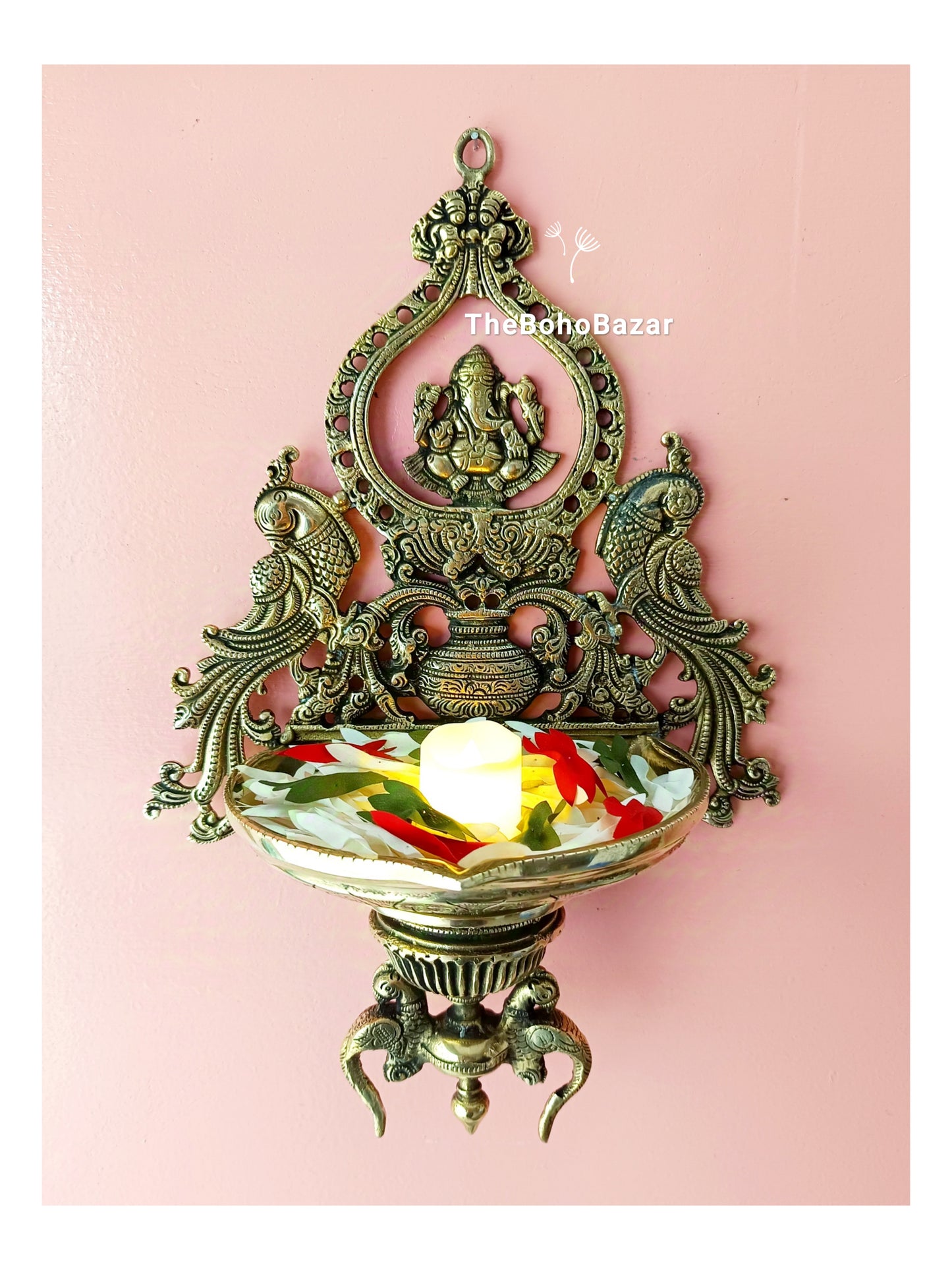 Ganesha Peacock Diya