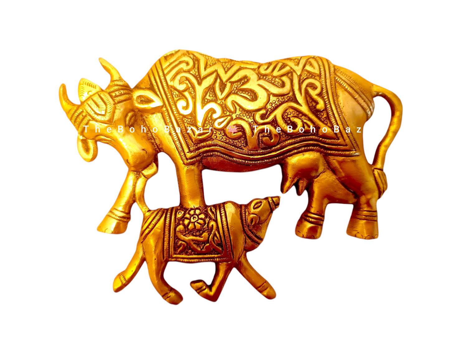 Brass Cow & Calf Wall Hanging