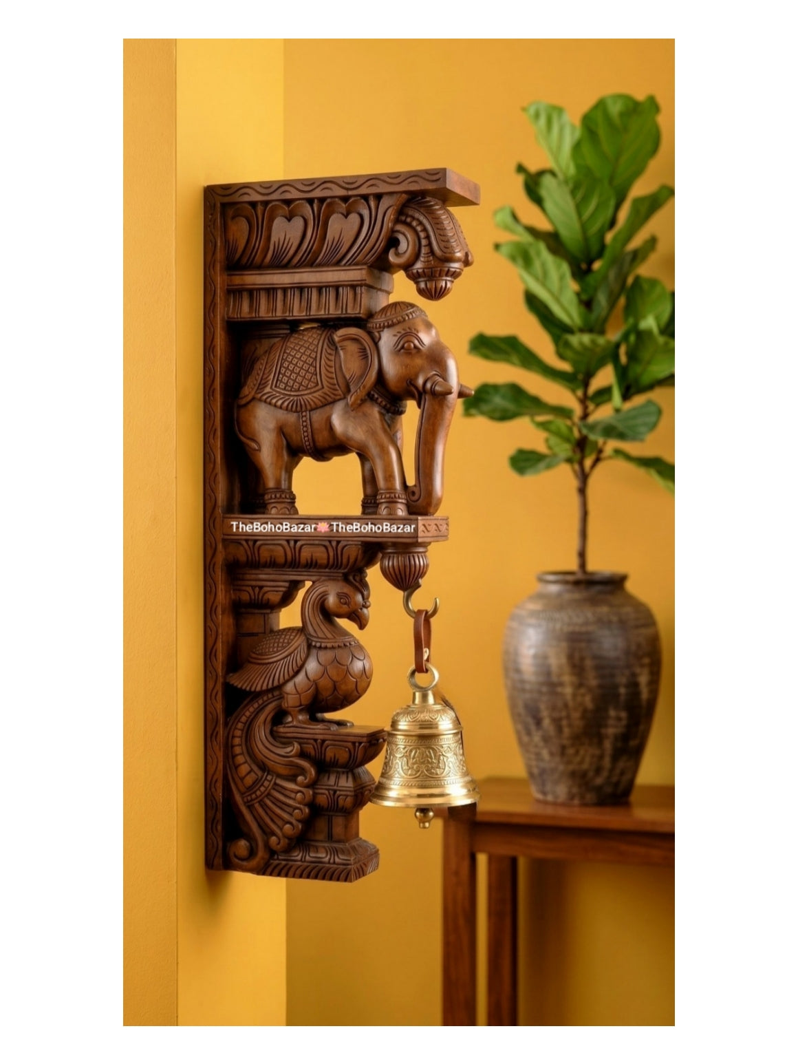 Elephant Peacock Corbel (PRE-ORDER)