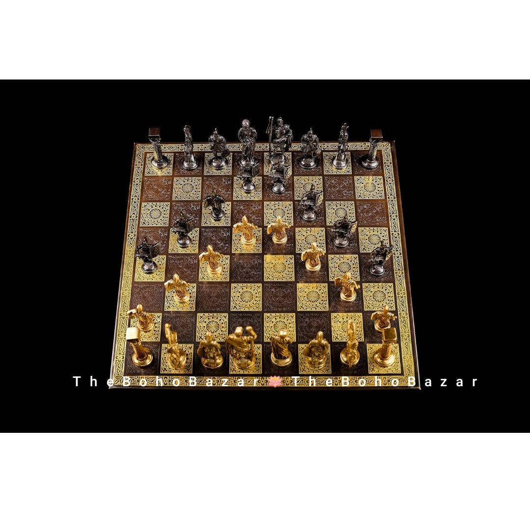 Luxury Brass Chess Board Set