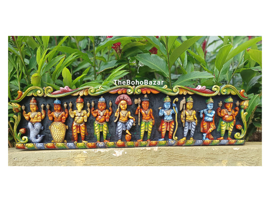 Dashavatara Wooden Wall Panel