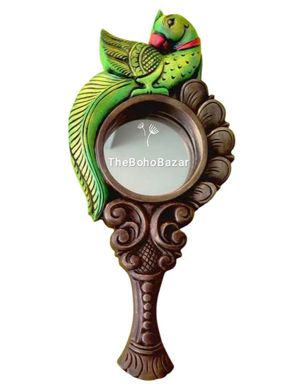 Single Parrot Hand Mirror