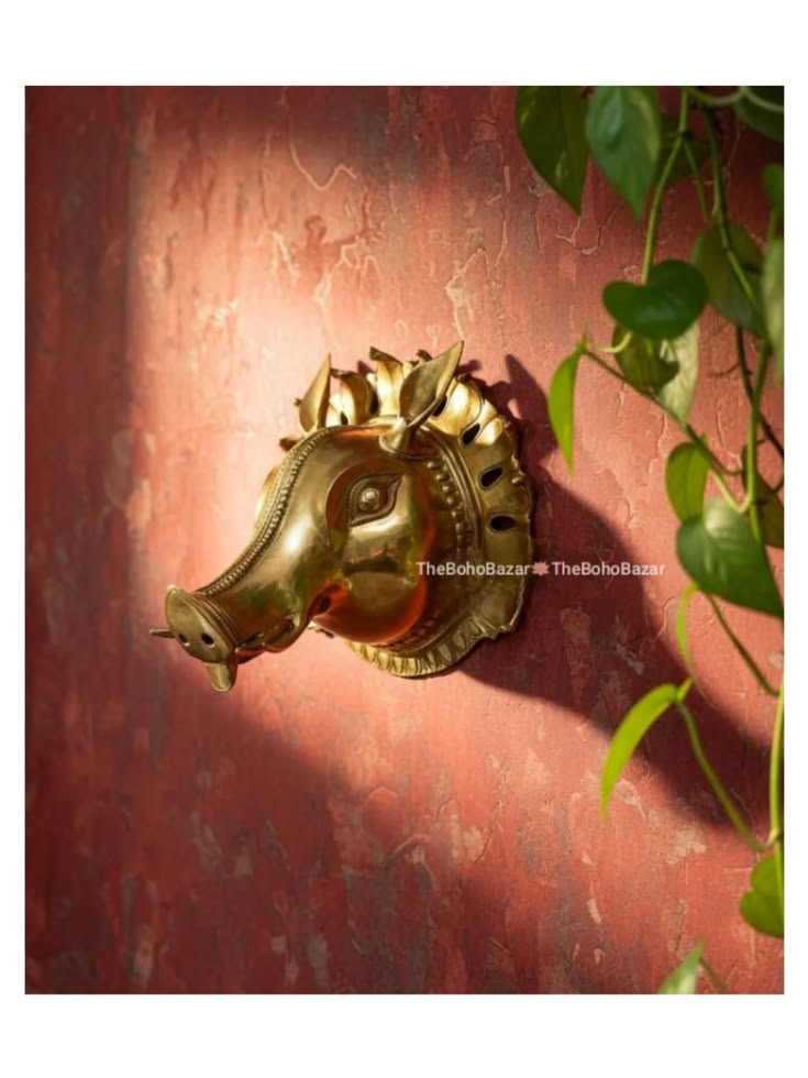 Brass Varaha Wall Mask