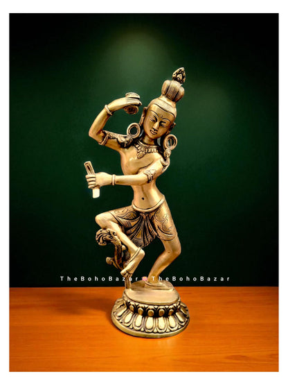 Shiva Parvati Dancing Statues (set of 2)