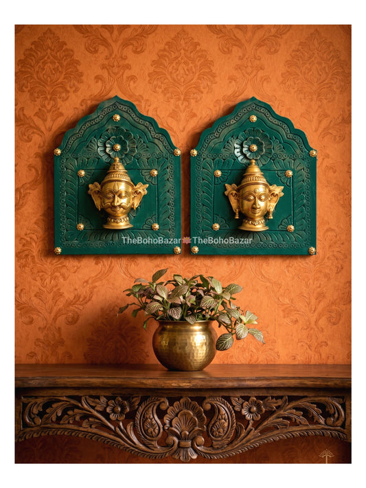 Shiva Parvati Wall Plaque Set