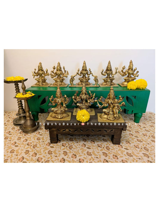 Brass Ashtalakshmi Idol Set