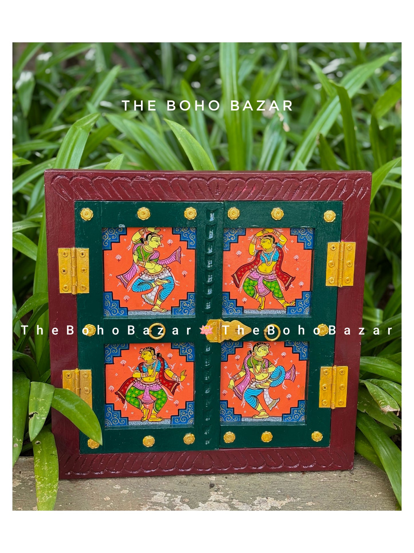 Pattachitra Style Hand-painted Windows