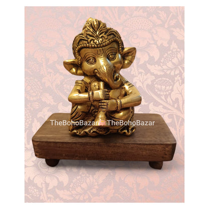 Brass Musical Ganesha Set of 5