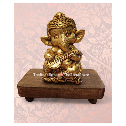Brass Musical Ganesha Set of 5
