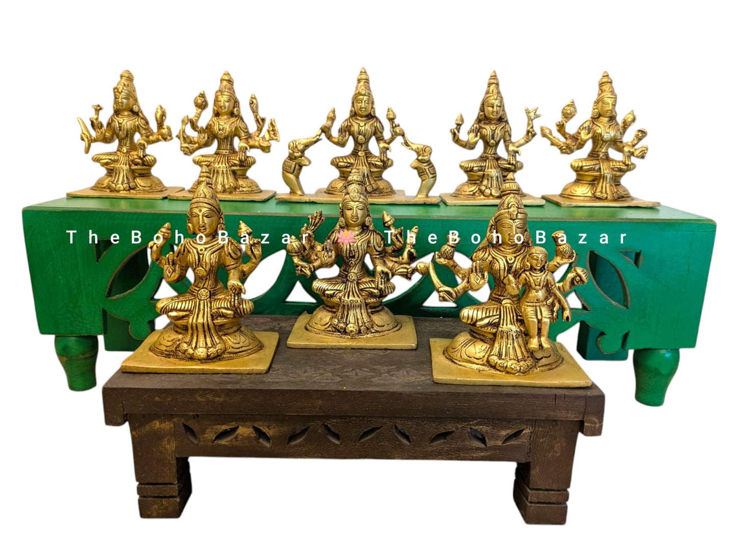 Brass Ashtalakshmi Idol Set