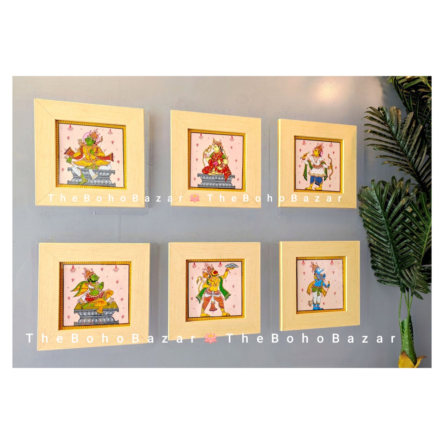 Pattachitra Ramayan Postcard Frame Set of 6